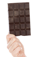 Hand whit chocolate