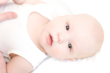 Mother care about baby