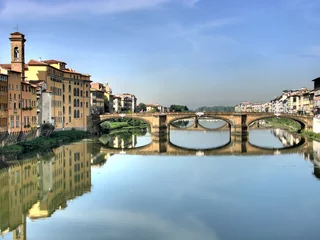 Foto op Canvas Michelangelo bridge in Florence hdr © edobric