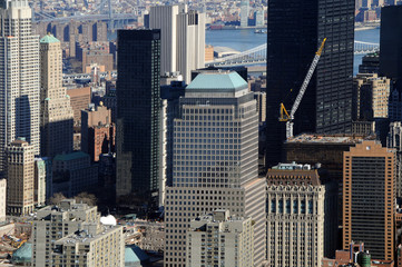 Wolkenkratzer in New York mit Ground Zero