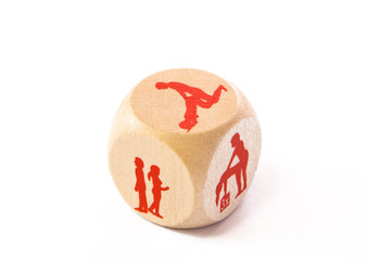 Kinky dice on a white background - 2