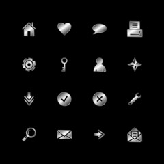 Silver web icons