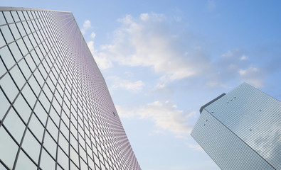 Modern Skyscrapers of Naples at the sunset