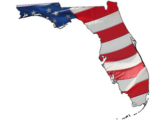 u.s. flag over Florida