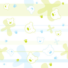 Cute seamless pattern with little bears