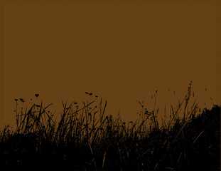 Black grass. Vector