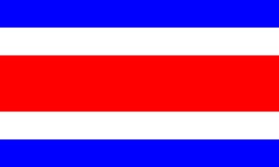 flag of costa rica with official proportion