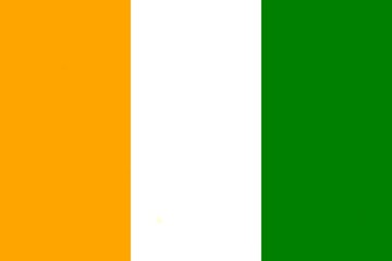 Naklejka premium flag of ivory coast with official proportion