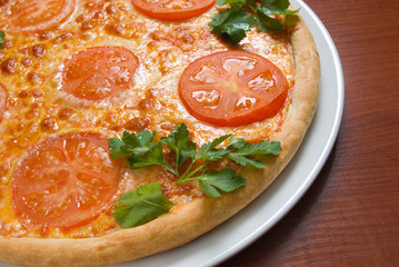 tomato pizza    isolated