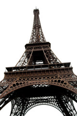 towering view of eiffel tower