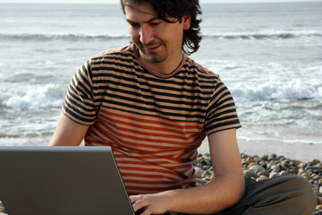 man with laptop