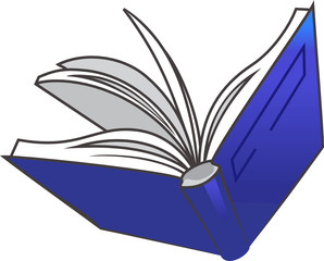 open book isolated on the white background