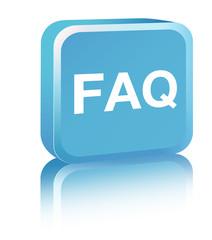 FAQ sign - blue