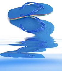 Foto op Plexiglas tongs au bord de l'eau © Unclesam