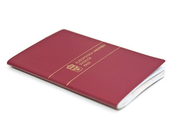 Swedish passport isolated on white