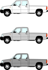 Pickup truck, vector.