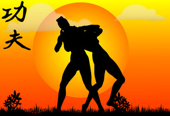 Kampfsport Scene - Vector