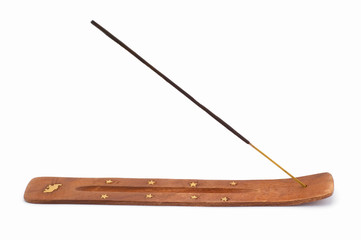 aromatic incense isolated on white