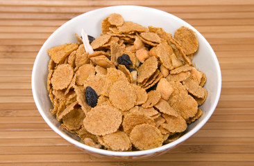 Muesli in bowl