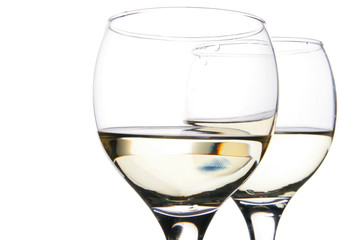 Two glasses of white wine