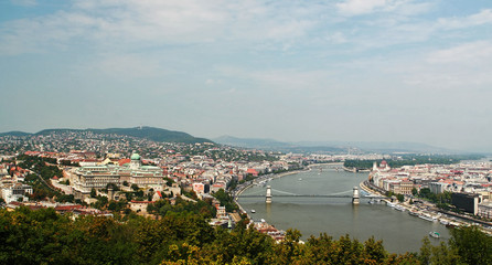 Fototapeta premium Sight of Budapest from Gellert mountain