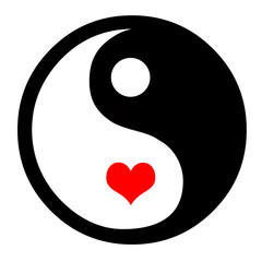 Yin Yang With Hearts