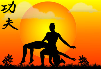 Kampfsport Scene - Vector