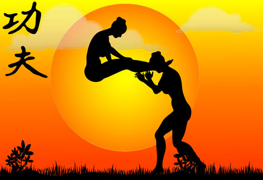 Fototapeta Kampfsport Scene - Vector