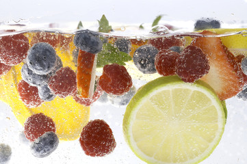 fruits under water