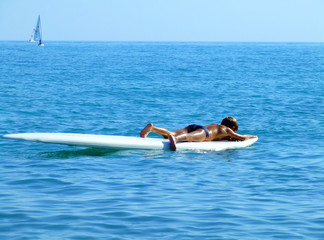 Surfing in relax