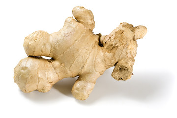 Ingwer wurzel isoliert auf weißem hintergrund