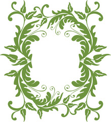 green floral frame