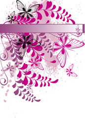 grunge floral background