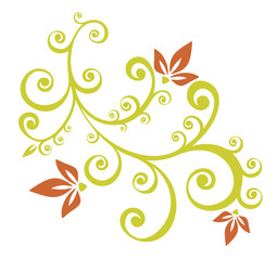 green floral pattern