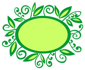 green vegetative frame