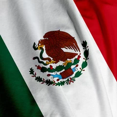Foto auf Acrylglas Antireflex Mexican Flag Closeup © mtrommer