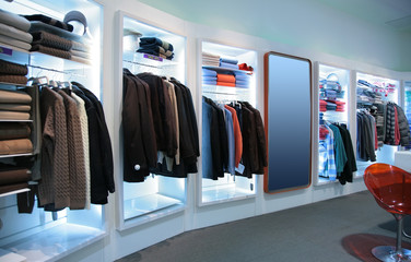 upper clothes in shop