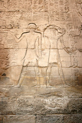 Hieroglyphics at temple of Karnak.