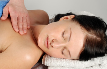 Obraz na płótnie Canvas woman in massage
