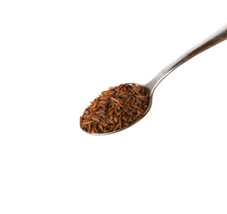 spoonfull of caraway seeds isolated