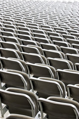 Seat backs at an event