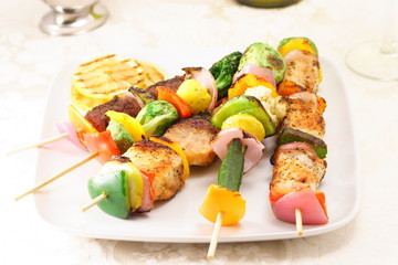 fresh made skewers