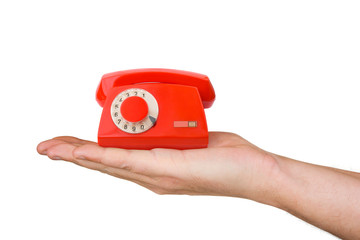 Telephone on hand