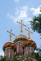 Fototapeta na wymiar Domes of Orthodoxy Church