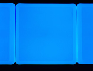 Lampe viereckig abstrakt blau