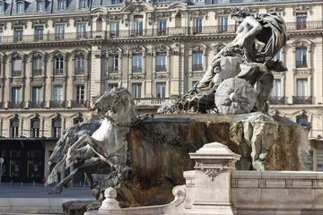 Photo sur Plexiglas Fontaine The Bartholdi fountain (lyon-France)