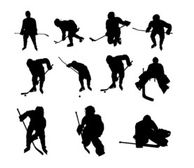 eishockey silhouetten 