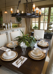 Festive dining table.