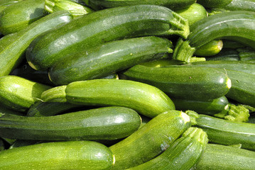 Courgettes at farmers market