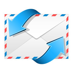 Enveloppe et flèches